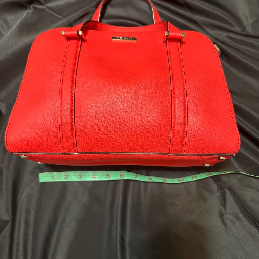 Kate Spade Newbury Lane Leather Satchel in Coral - Picture 2 of 7